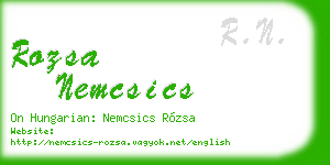 rozsa nemcsics business card